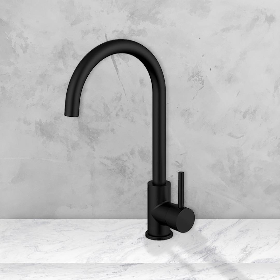 Kitchen or Bathroom basin Mixer Black by Just in Place | Style Sourcebook