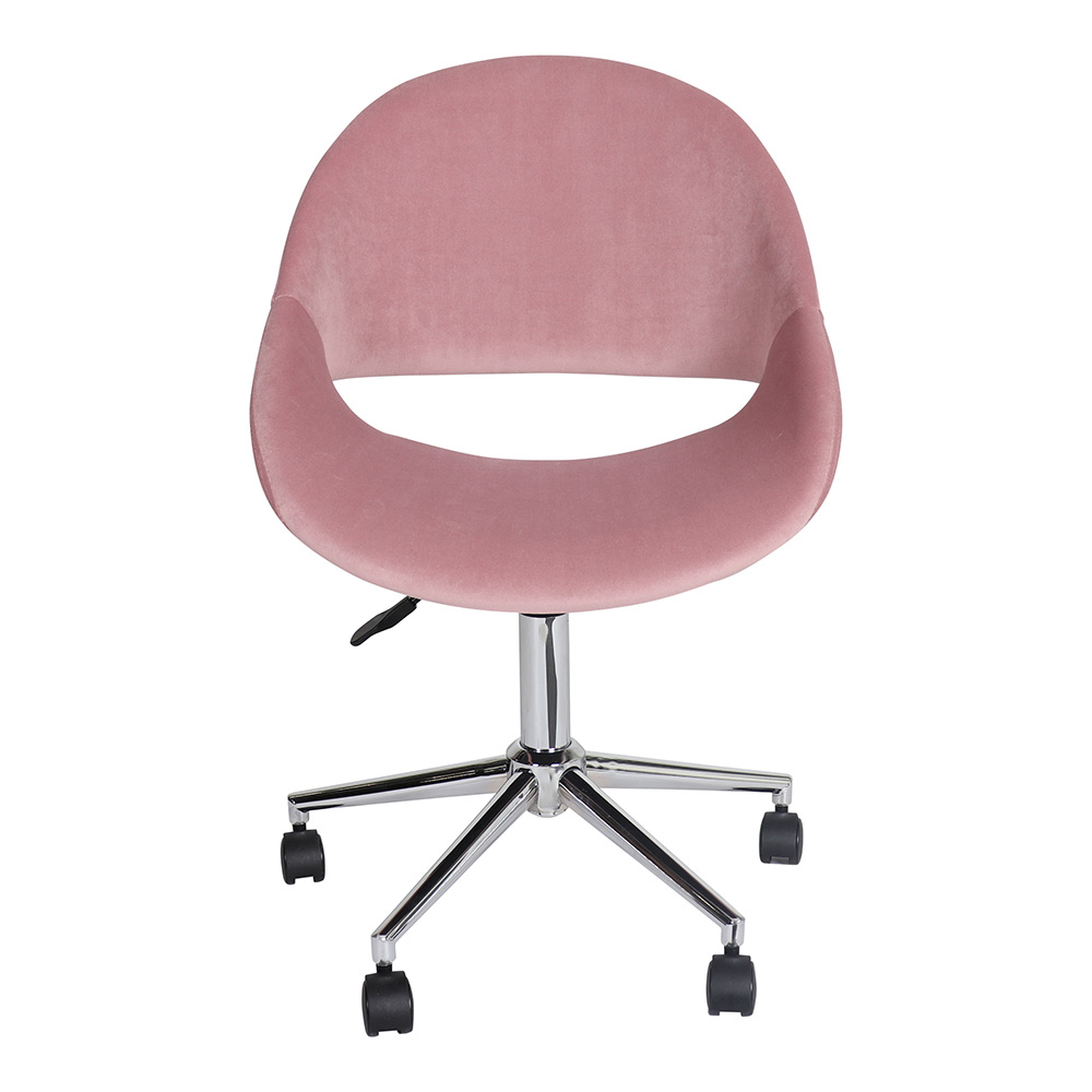 Kip Swivel Desk Chair Dusty Rose Velvet by Early Settler Style Sourcebook