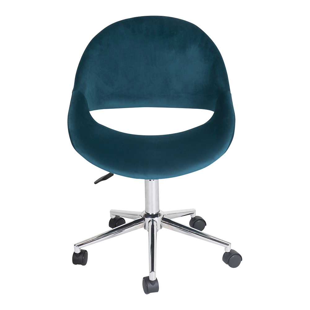 Kip Swivel Desk Chair Peackock Velvet by Early Settler Style Sourcebook