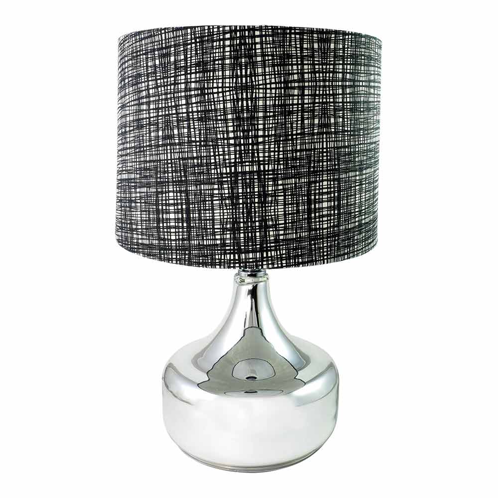 Shimmering Silver Glass Table Lamp 53cm by Early Settler Style Sourcebook