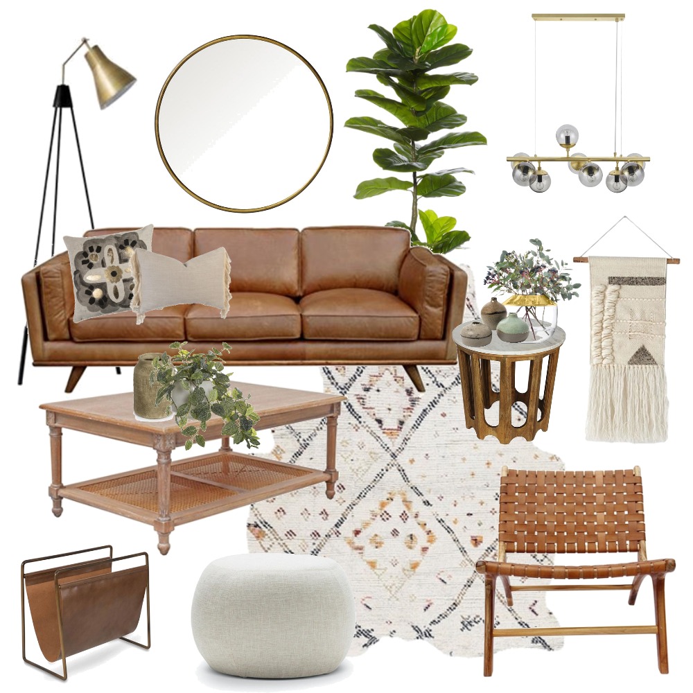 Leather Living Interior Design Mood Board By Thediydecorator - Leather Living Interior Design Mood Board By Thediydecorator