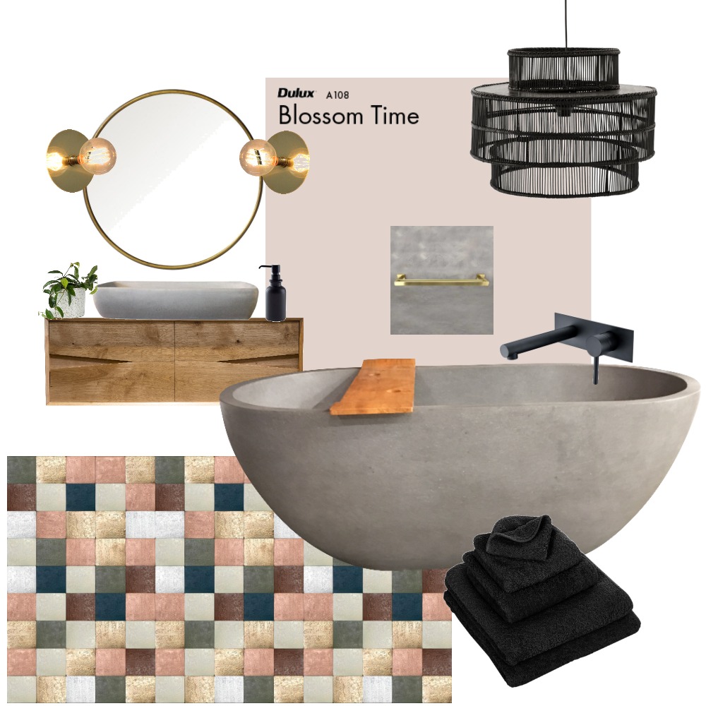 bathroom Interior Design Mood Board by Reka Fabian Style Sourcebook