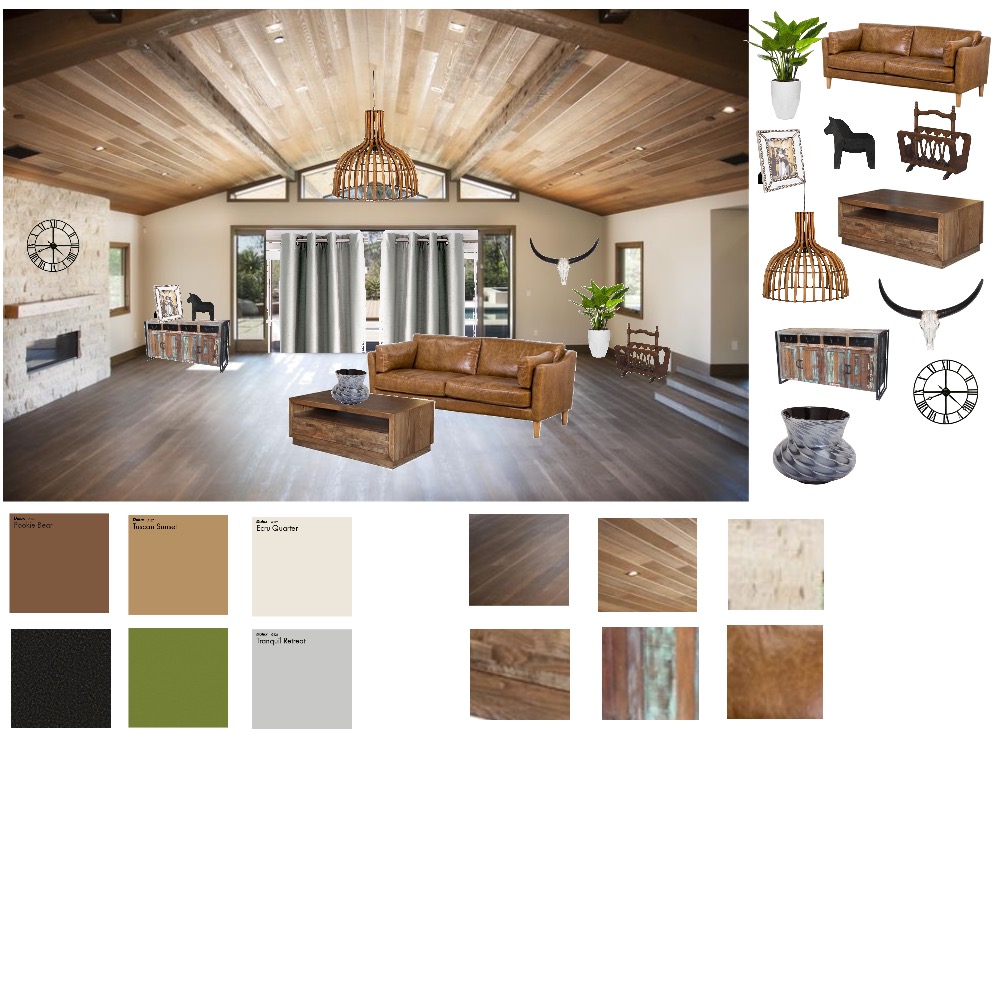 rustic Interior Design Mood Board by novianiya | Style Sourcebook