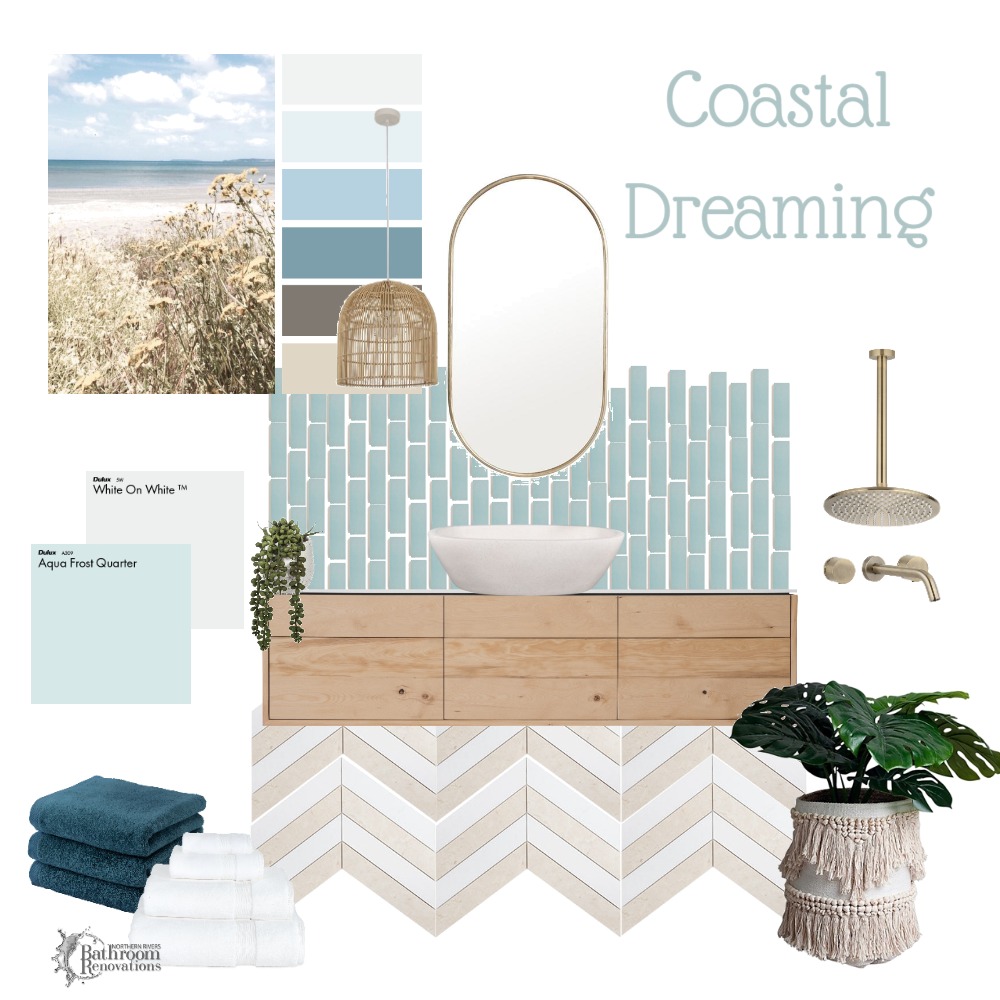 Coastal Dreaming Bathroom Interior Design Mood Board by Northern
