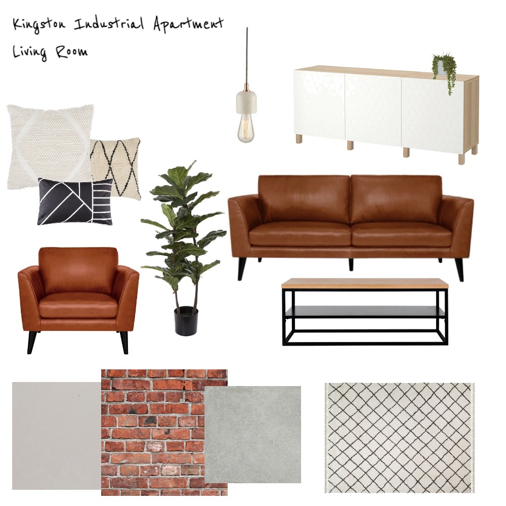 Kingston Industrial Apartment Interior Design Mood Board by Cedar & Snø Interiors Style Sourcebook