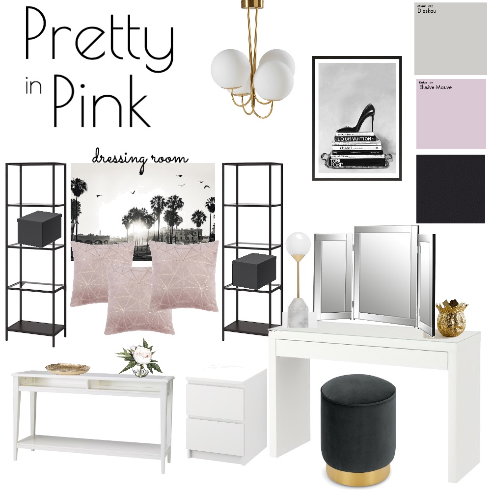 Elva's dressing room Interior Design Mood Board by RLInteriors Style Sourcebook