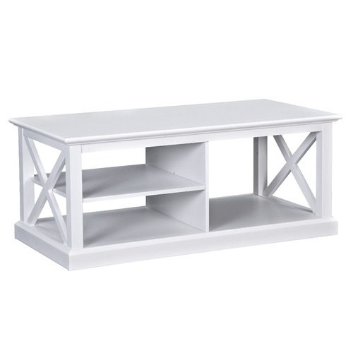 Hamptons Coastal Coffee Table Colour White by Temple & ster Style