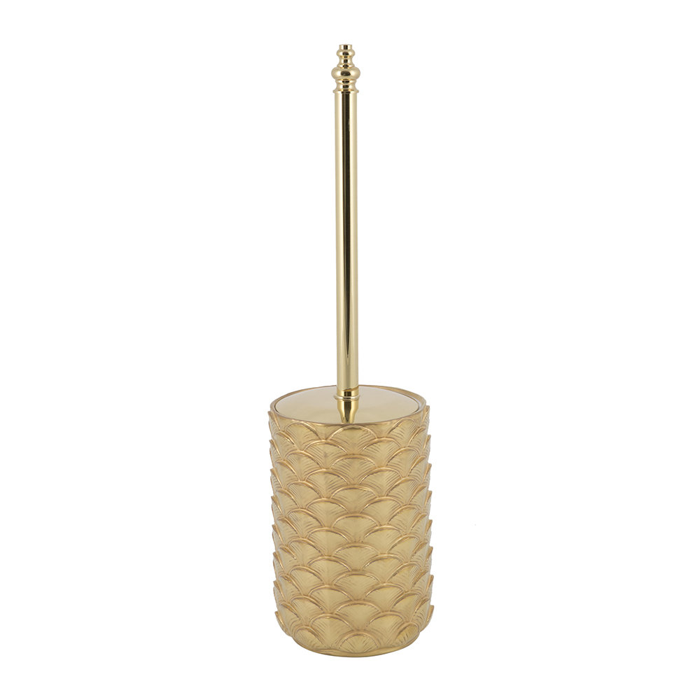 Villari Peacock Toilet Brush Gold by Villari Style Sourcebook