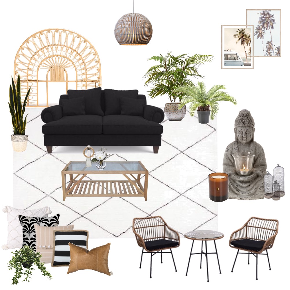 Zen Living by the Beach Interior Design Mood Board by itsslex Style