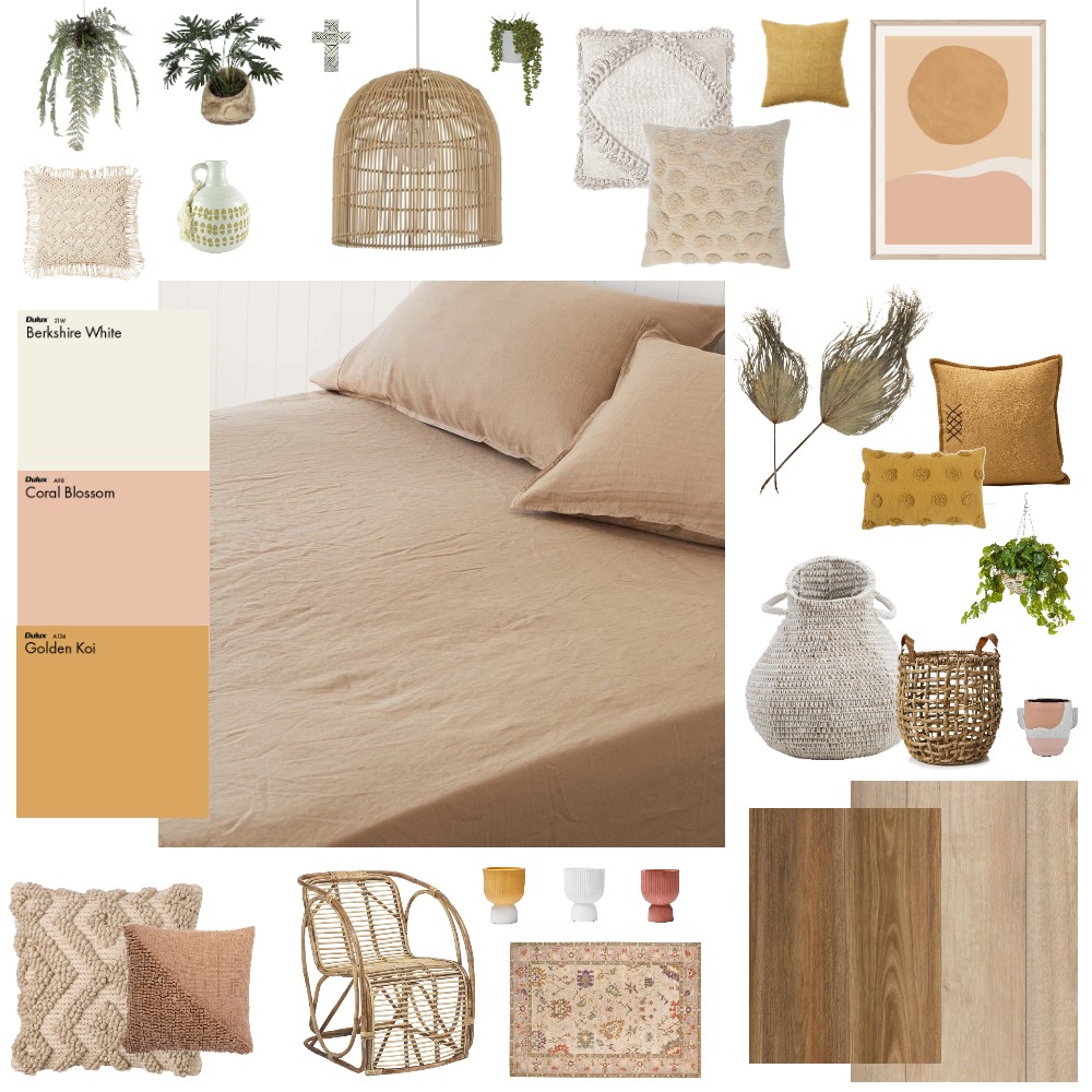 Bohemian Mood Board Interior Design Mood Board by michellereneephillips