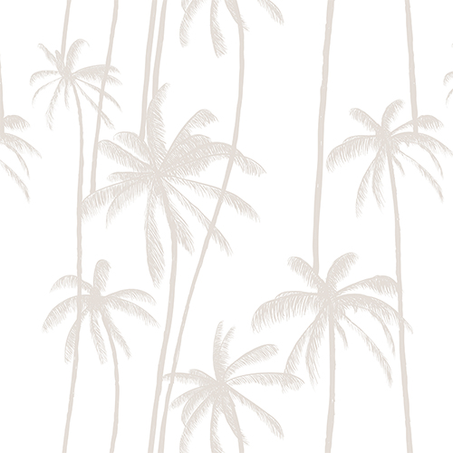 Neutral Palms on White removable wallpaper by Boho Art & Styling