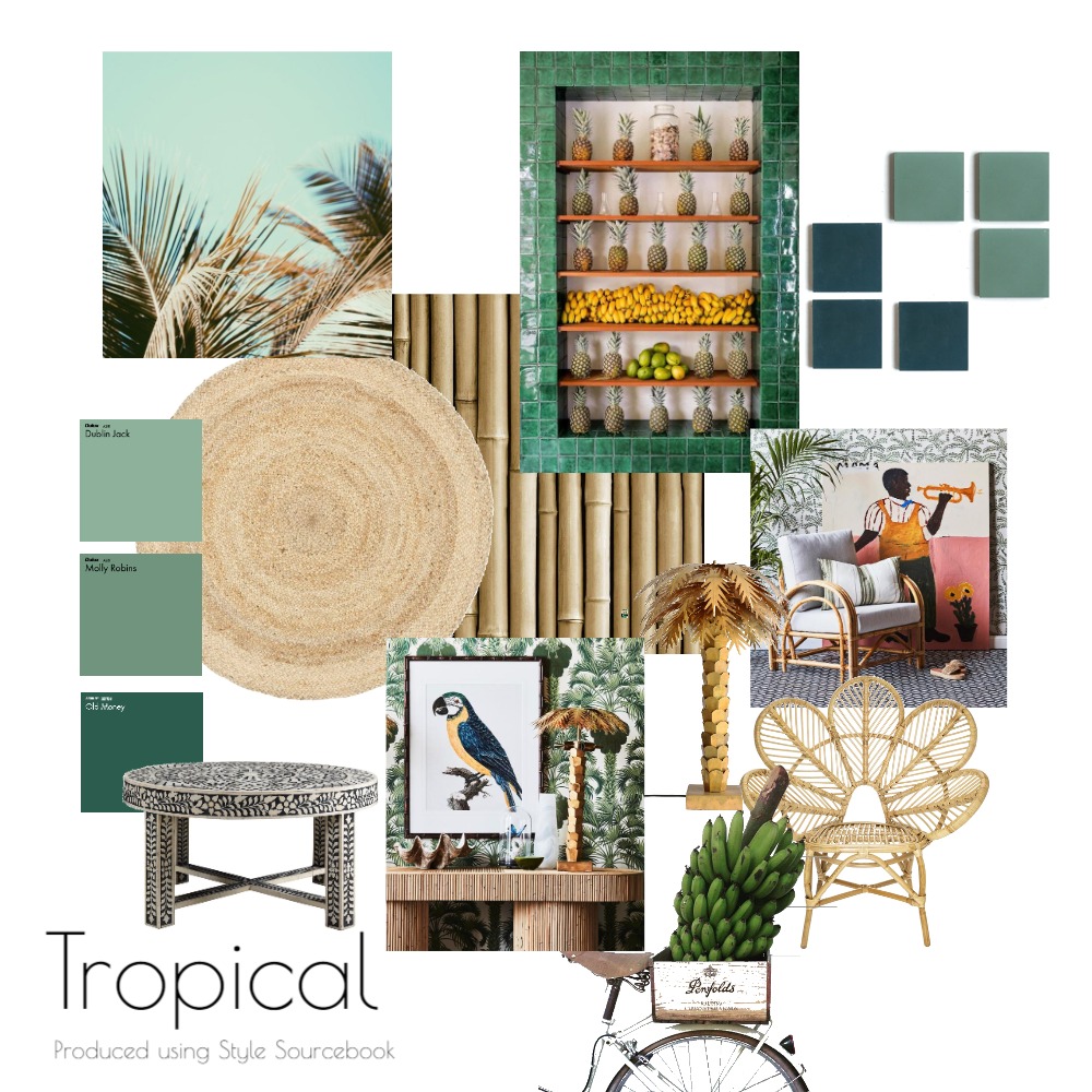 Mood Board Tropical Take 2 Interior Design Mood Board by RachRom