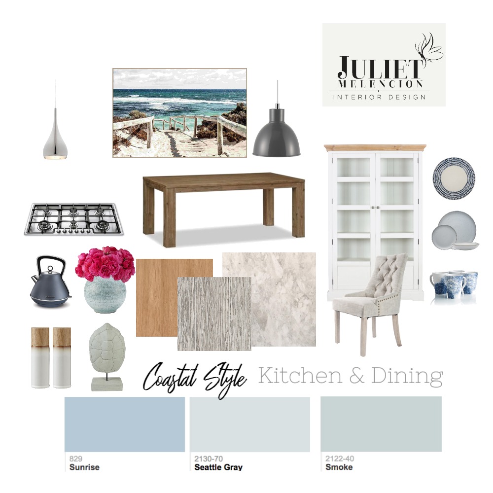 Coastal Style Kitchen & Dining Interior Design Mood Board by JulietM ...